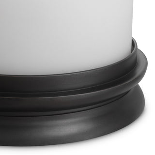 Hurricane Carrington L bronze finish white glass