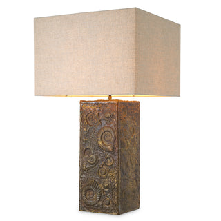 Table Lamp Kamari vintage brass finish incl shade