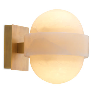 Wall Lamp Icarus antique brass finish alabaster