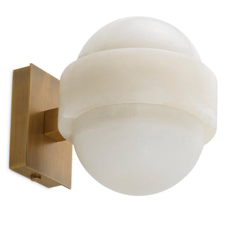 Wall Lamp Icarus antique brass finish alabaster