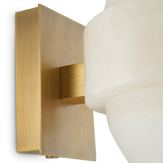Wall Lamp Icarus antique brass finish alabaster