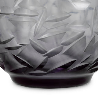 Vase Hadleigh grey color glass