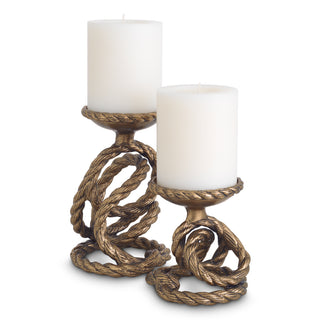 Candle Holder Corwyn antique brass set of 2