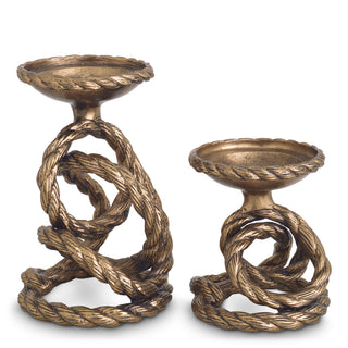 Candle Holder Corwyn antique brass set of 2