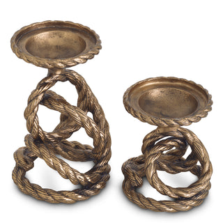 Candle Holder Corwyn antique brass set of 2