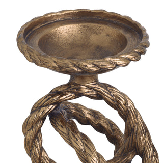 Candle Holder Corwyn antique brass set of 2