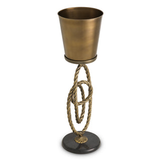 Wine Cooler Corwyn on stand antique brass finish