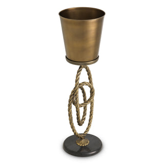 Wine Cooler Corwyn on stand antique brass finish