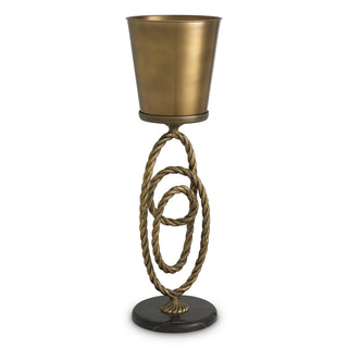 Wine Cooler Corwyn on stand antique brass finish