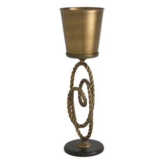 Wine Cooler Corwyn on stand antique brass finish