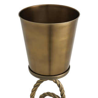 Wine Cooler Corwyn on stand antique brass finish