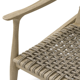 Outdoor Sofa Manzo aged teak light greige rope