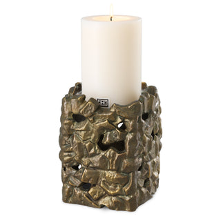 Candle Holder Siracusa L vintage brass finish