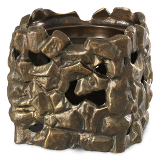 Candle Holder Siracusa S vintage brass finish