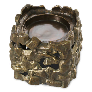 Candle Holder Siracusa S vintage brass finish