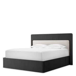 Bed Frame Dimitrios King size charcoal grey oak veneer durini natural