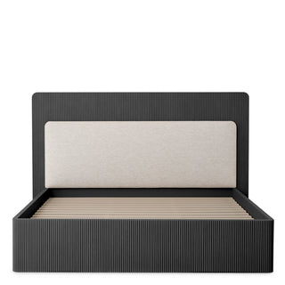 Bed Frame Dimitrios King size charcoal grey oak veneer durini natural