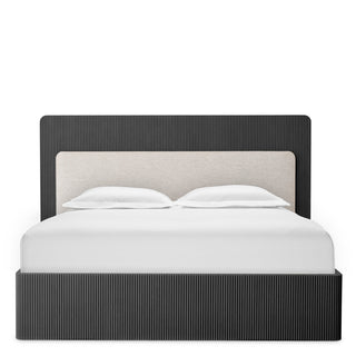 Bed Frame Dimitrios King size charcoal grey oak veneer durini natural