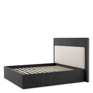 Bed Frame Dimitrios King size charcoal grey oak veneer durini natural