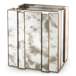 Nightstand Nottingham Left antique mirror glass brushed brass finish