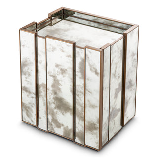 Nightstand Nottingham Left antique mirror glass brushed brass finish