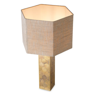 Table Lamp Montreux vintage brass finish incl shade