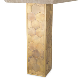 Table Lamp Montreux vintage brass finish incl shade