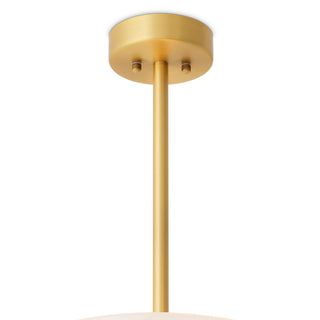 Chandelier Maranello antique brass finish frosted glass