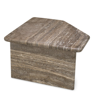 Coffee Table Ciro L silver travertine