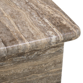 Coffee Table Ciro L silver travertine
