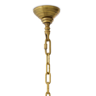 CDJ Chandelier Isabelle vintage brass finish handmade glass
