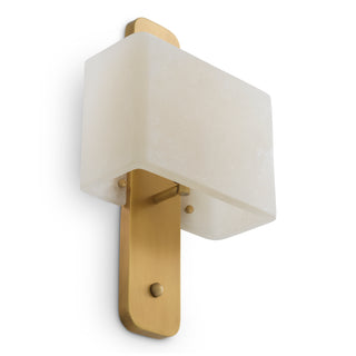 CDJ Wall Lamp Melbourne antique brass finish alabaster