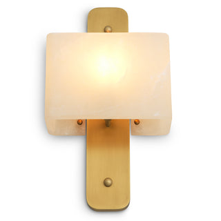 CDJ Wall Lamp Melbourne antique brass finish alabaster