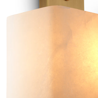CDJ Wall Lamp Melbourne antique brass finish alabaster