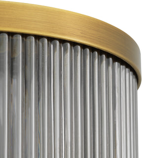 CDJ Wall Lamp Andromeda antique brass finish smoke glass