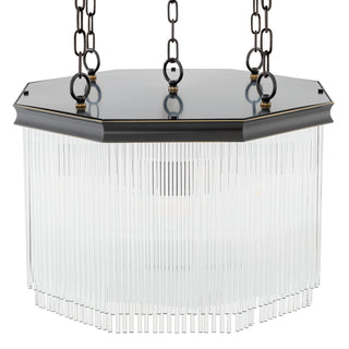 CDJ Chandelier Estela bronze highlight finish clear glass