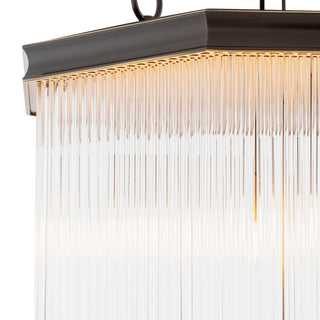 CDJ Chandelier Estela bronze highlight finish clear glass