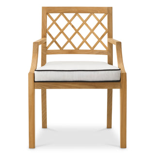 Outdoor Dining Chair Paladium natural teak incl sunbrella canvas cushion