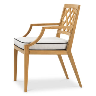 Outdoor Dining Chair Paladium natural teak incl sunbrella canvas cushion