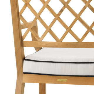 Outdoor Dining Chair Paladium natural teak incl sunbrella canvas cushion