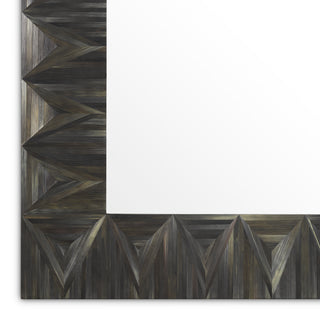 Mirror Belmont straw marquetry charcoal