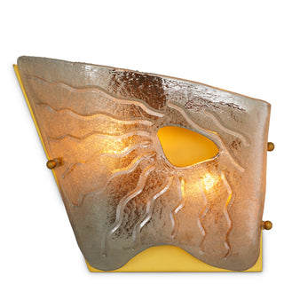 Wall Lamp Orlandis antique brass finish smoke glass - Left