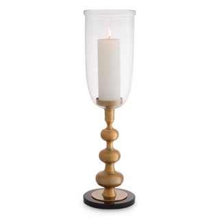 Hurricane Ashbourne vintage brass finish clear glass