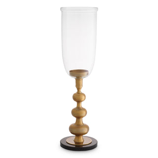 Hurricane Ashbourne vintage brass finish clear glass