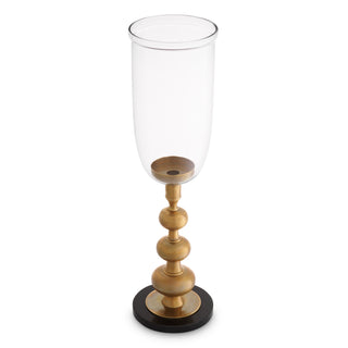 Hurricane Ashbourne vintage brass finish clear glass