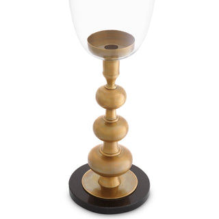 Hurricane Ashbourne vintage brass finish clear glass