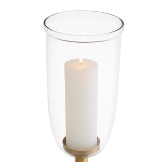 Hurricane Ashbourne vintage brass finish clear glass