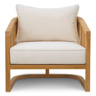 Outdoor Chair Aruba natural teak incl sunbrella canvas cushions
