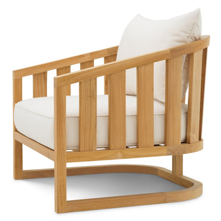 Outdoor Chair Aruba natural teak incl sunbrella canvas cushions