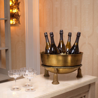 Champagne Cooler Tassel vintage brass finish